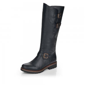 Remonte Synthetic leather Women's Tall Boots| R6590 Tall Boots Black