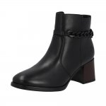 Remonte Leather Women's mid height boots| D0V73 Mid-height Boots Black