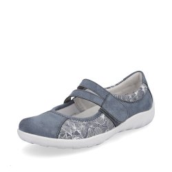 Remonte Women's shoes | Style R3510 Casual Ballerina with Strap Blue Combination