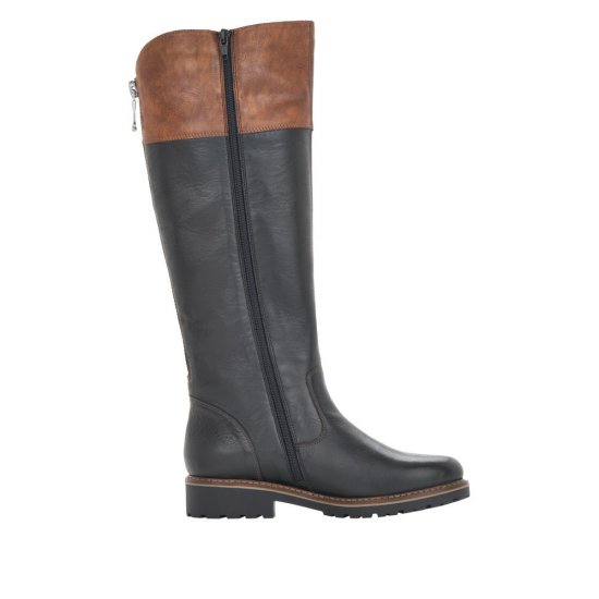 Remonte Leather Women's' Tall Boots| R6581 Tall Boots Black Combination - Click Image to Close