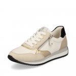 Remonte Women's shoes | Style D0H01 Athletic Lace-up with zip Beige