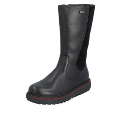 Remonte Leather Women's Mid-height Boots | D0U72 Flip Grip Black