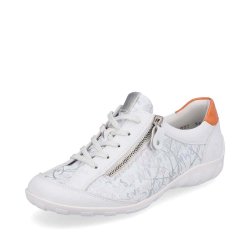 Remonte Women's shoes | Style R3406 Casual Lace-up with zip White Combination
