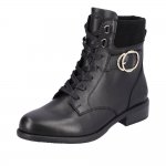 Remonte Leather Women's mid height boots| D0F76 Mid-height Boots Black