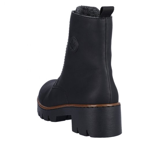Rieker Synthetic Material Women's mid height boots| X5754 Mid-height Boots Black - Click Image to Close