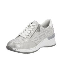 Rieker Women's shoes | Style N4316 Athletic Lace-up with zip Beige Combination