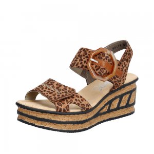 Rieker Women's sandals | Style 68176 Dress Sandal Brown Combination