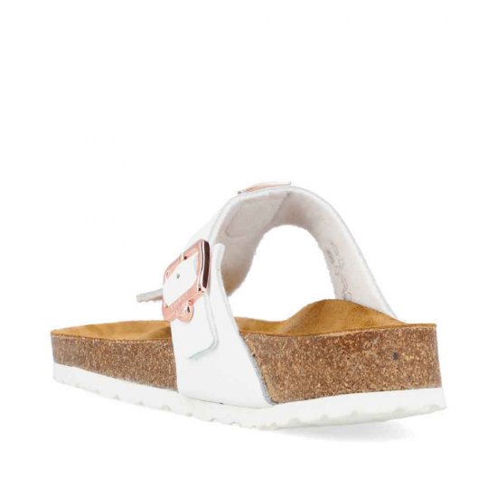Rieker Women's sandals | Style V8391 Casual Flip Flop White - Click Image to Close