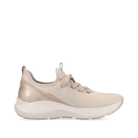 Rieker EVOLUTION Women's shoes | Style 42109 Athletic Slip-on Beige - Click Image to Close