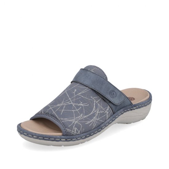 Remonte Women's sandals | Style D7664 Casual Mule Blue Combination - Click Image to Close