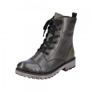 Rieker Leather Women's Mid height boots| Y6700 Mid-height Boots Green