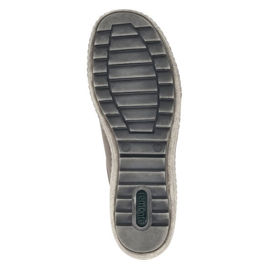 Remonte Women's shoes | Style R1402 Casual Lace-up with zip Grey - Click Image to Close
