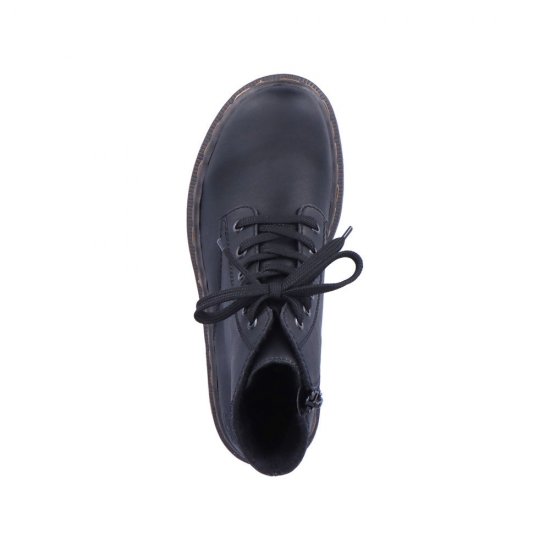 Rieker Synthetic leather Women's short boots | 78240 Ankle Boots Black - Click Image to Close