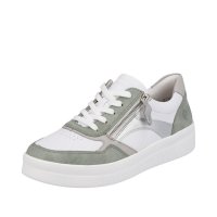 Remonte Women's shoes | Style D0J01 Athletic Lace-up with zip Green