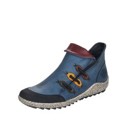 Rieker Synthetic Material Women's short boots| Z7582 Ankle Boots Blue Combination