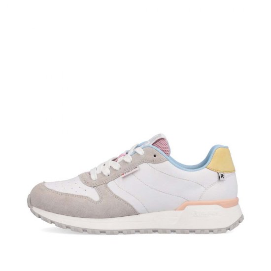 Rieker EVOLUTION Women's shoes | Style W0600 Athletic Lace-up White Combination - Click Image to Close
