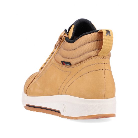 Rieker EVOLUTION Suede leather Women's mid height boots| W0100 Ankle Boots Yellow - Click Image to Close