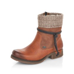 Rieker Synthetic Material Women's short boots| 79688 Ankle Boots Brown