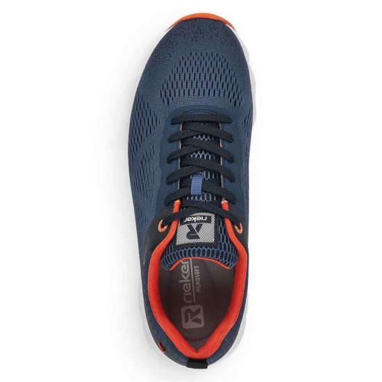Rieker EVOLUTION Men's shoes | Style 07806 Athletic Lace-up Blue - Click Image to Close