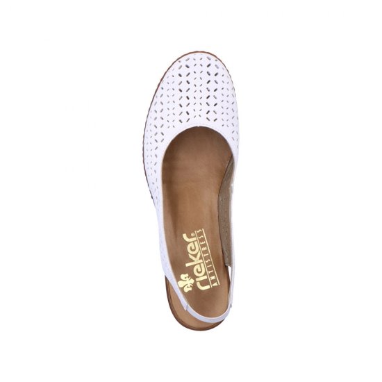 Rieker Women's sandals | Style 46752 Dress Sling-back White - Click Image to Close