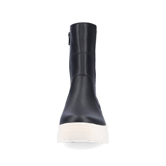 Rieker EVOLUTION Leather Women's mid height boots| W0380 Mid-height Boots Black - Click Image to Close