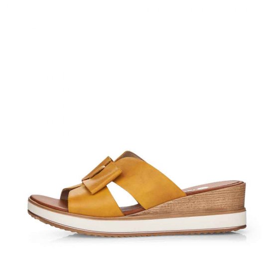 Remonte Women's sandals | Style D6456 Dress Mule Yellow - Click Image to Close