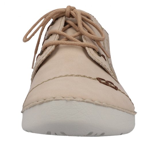 Rieker Women's shoes | Style 52520 Casual Lace-up Beige - Click Image to Close