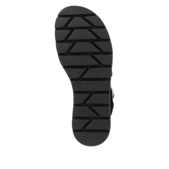 Rieker EVOLUTION Women's sandals | Style W1650 Casual Sandal Black - Click Image to Close