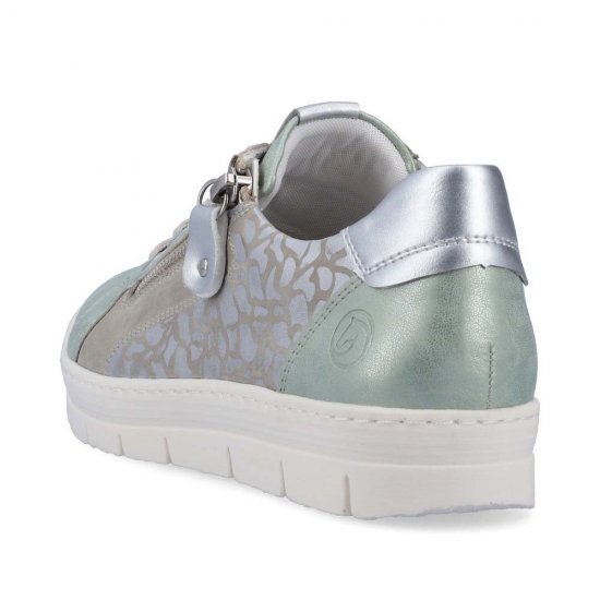 Remonte Women's shoes | Style D5821 Casual Lace-up with zip Green Combination - Click Image to Close