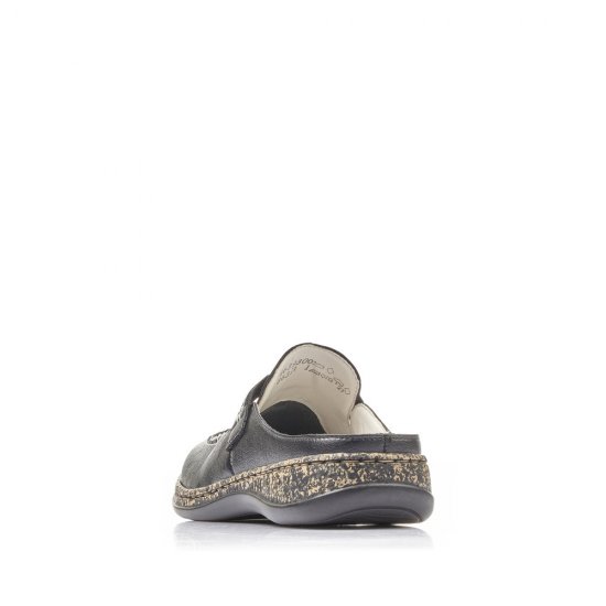 Rieker Women's shoes | Style 46393 Casual Clog Black - Click Image to Close
