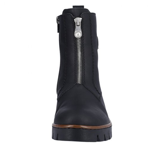 Rieker Synthetic Material Women's mid height boots| X5754 Mid-height Boots Black - Click Image to Close