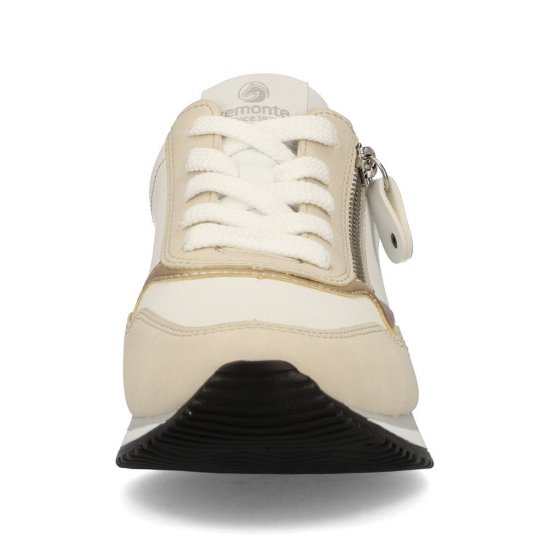 Remonte Women's shoes | Style D0H01 Athletic Lace-up with zip Beige - Click Image to Close