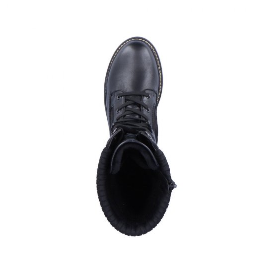 Remonte Leather Women's' Tall Boots| D0B76-24 Tall BootsFiber Grip Black - Click Image to Close