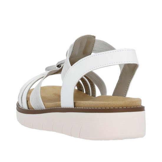 Remonte Women's sandals | Style D2073 Casual Sandal White Combination - Click Image to Close