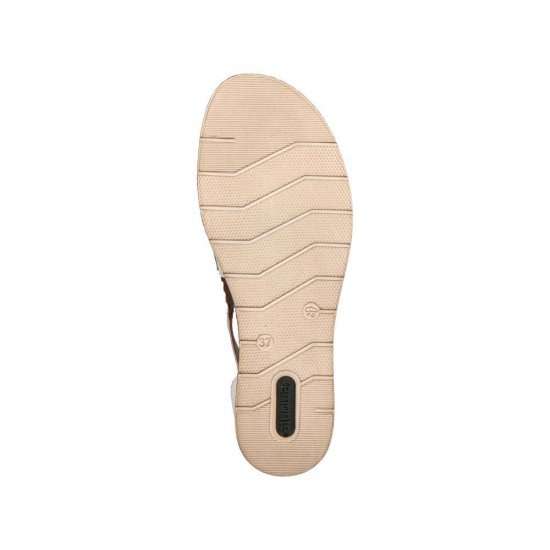 Remonte Women's sandals | Style D3056 Casual Sandal Beige - Click Image to Close