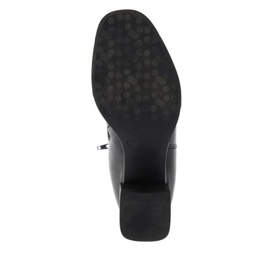 Remonte Leather Women's mid height boots| D0V71 Mid-height Boots Black - Click Image to Close