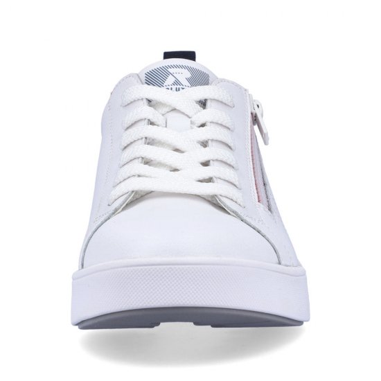 Rieker EVOLUTION Women's shoes | Style 41906 Athletic Lace-up with zip White - Click Image to Close