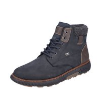 Rieker Suede Leather Men's Boots| B3343 Ankle Boots Blue Combination