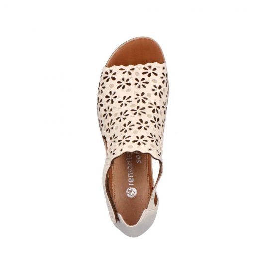 Remonte Women's sandals | Style D3056 Casual Sandal Beige - Click Image to Close