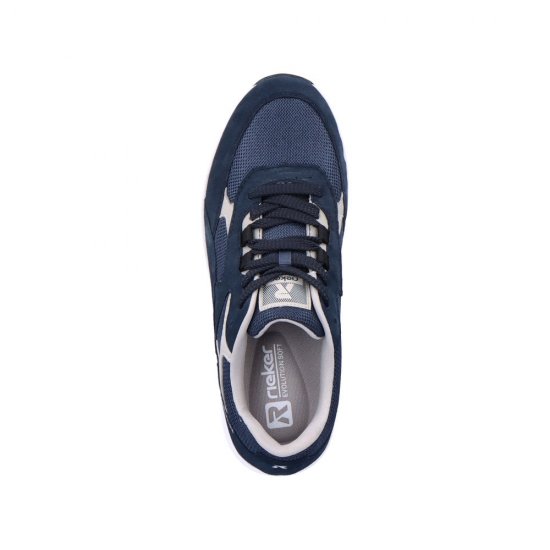 Rieker EVOLUTION Men's shoes | Style 07000 Athletic Lace-up Blue - Click Image to Close