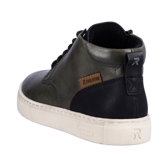 Rieker EVOLUTION Leather Men's Boots| U0762 Ankle Boots Green - Click Image to Close