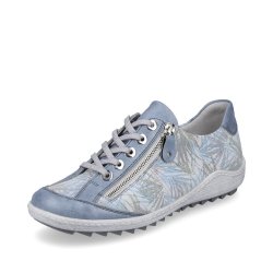 Remonte Women's shoes | Style R1402 Casual Lace-up with zip Blue Combination