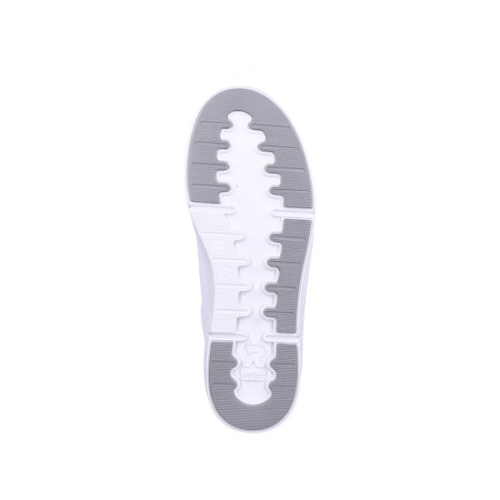 Rieker EVOLUTION Women's shoes | Style 41906 Athletic Lace-up with zip White - Click Image to Close