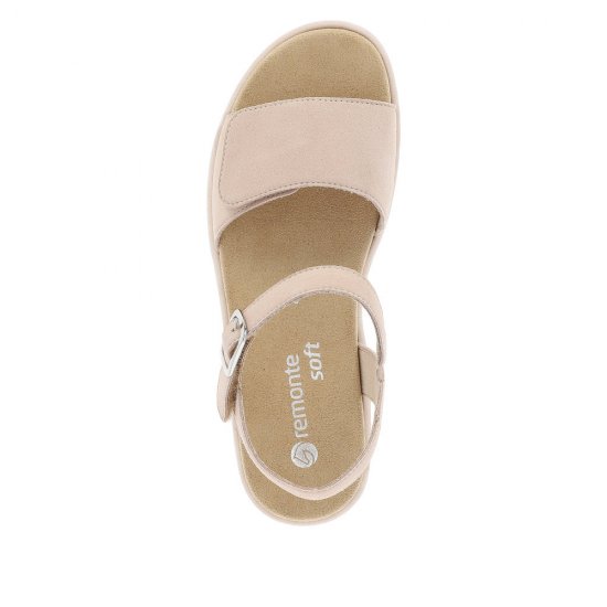 Remonte Women's sandals | Style D1N50 Dress Sandal Beige - Click Image to Close