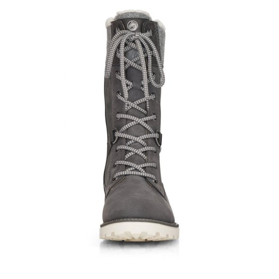 Remonte Suede leather Women's mid height boots| D8474-22 Mid-height Boots Grey Combination - Click Image to Close