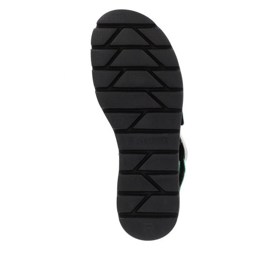 Rieker EVOLUTION Women's sandals | Style W1650 Casual Sandal Green - Click Image to Close