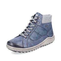 Remonte Leather Women's Mid Height Boots| R8276-01 Mid-height Boots Blue Combination