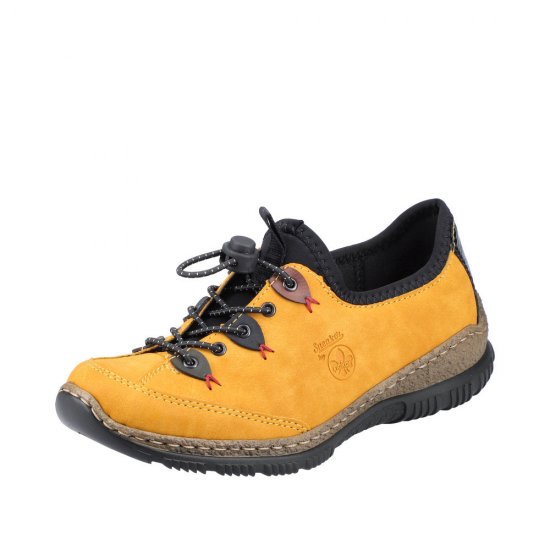 Rieker Synthetic Material Women's shoes| N3271-68 Yellow Combination - Click Image to Close