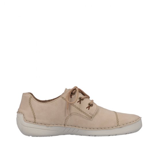 Rieker Women's shoes | Style 52520 Casual Lace-up Beige - Click Image to Close