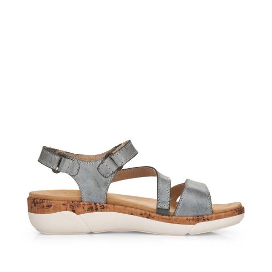 Remonte Women's sandals | Style R6850 Casual Sandal Blue - Click Image to Close